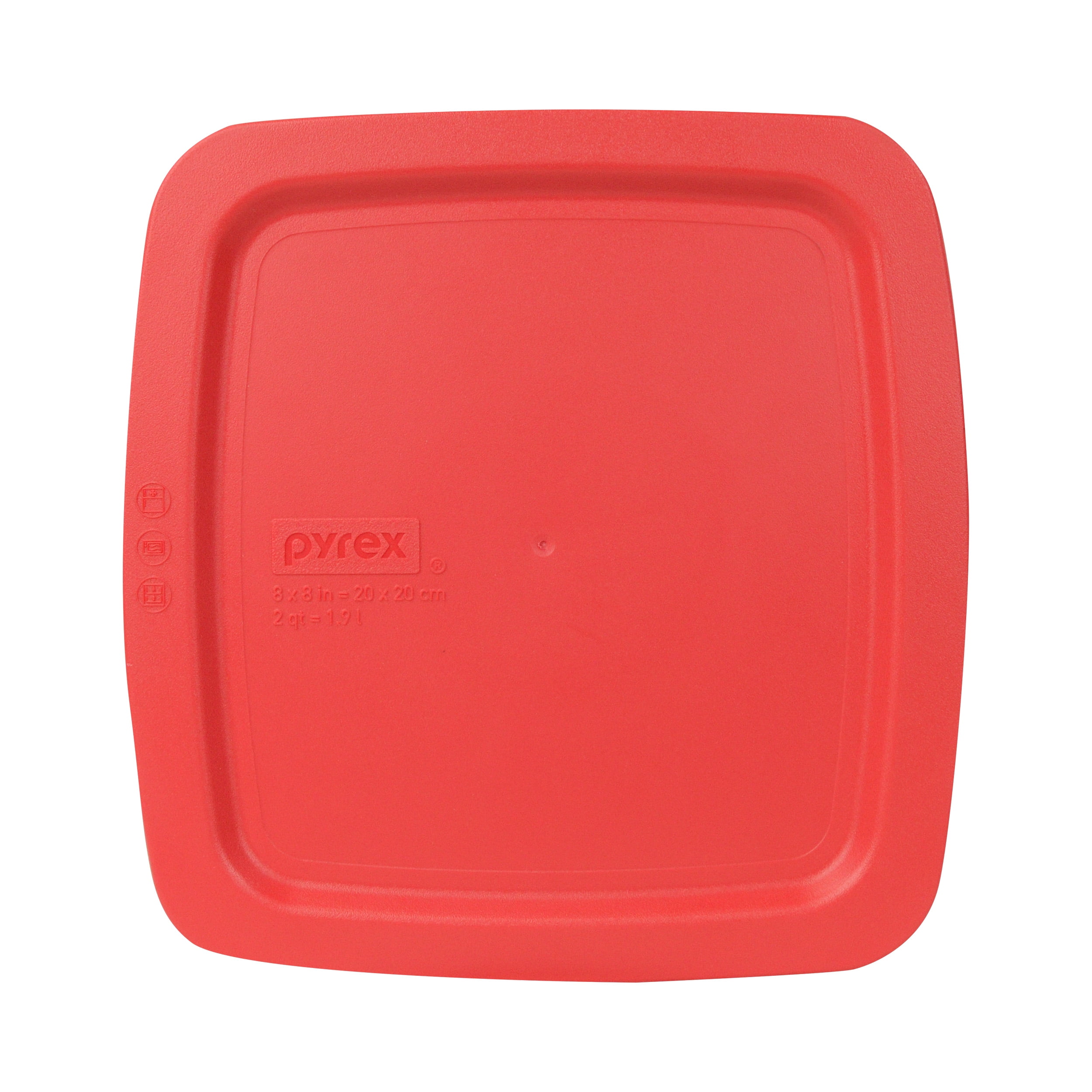 Pyrex C-222-PC 2-Quart Red Plastic Food Replacement Lid Cover (4-Pack) -