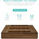 thumbnail image 3 of Songqin Large Outdoor Wooden Sand Box for Kids, Sandbox with Cover, Bench Seats Support up to 220 lbs, Bottom Liner for Drainage, Cedar Wood - Walnut, 3 of 13