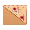Uxcell Embroidered Corner Bookmark Cute Flower Stitched Handmade Book Page Mark for Book Lover Teacher Pink Letter E
