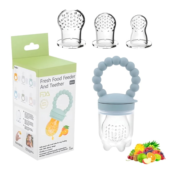 Chupon Para Frutas Comida Para Bebes Gel De Sílice 4pcs