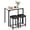 White, variant on Gymax 3 PCS Counter Height Dining Set Faux Marble Table & 2 Chairs Kitchen Bar New Brown