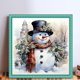 thumbnail image 2 of Kit Punto Cruz Con Muñeco Nieve Hilo Algodón Ecológico Bordado 11CT 50x50cm, 2 of 9