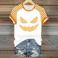 thumbnail image 2 of YDFCWXW Shirts for Women Halloween Pumpkin Graphic Tees Funny Short Sleeve Shirt Casual Autumn Tops Clear, M, 2 of 7