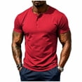 thumbnail image 2 of Guluxicc Men's Athletic Shirts Button Short Sleeve Everyday Gym Shirts for Summer Casual Outfits, 2 of 9