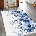 thumbnail image 2 of Area Rugs 2.7'x5', Blue Blooms Floral Carpet for Living Room Bedroom Dining Room, Farmhouse Spring Flowers Botanical Throw Kitchen Rugs Non Slip Washable Rectangle Indoor Outdoor Rugs, 2 of 8
