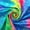 Mediterranean Rainbow (Hot Pink / Teal / Yellow), variant on Mermaid Scale Hologram Tricot Foil Fabric - Rainbow Shiny Stretchy 60" By The Yard
