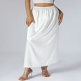 thumbnail image 3 of DEBGFS Jupons Mi-Longs pour Porter sous les Robes Femmes Rallonge Jupon Long Court Jupe en Dentelle P-2TG, Blanc, TG, 3 of 6