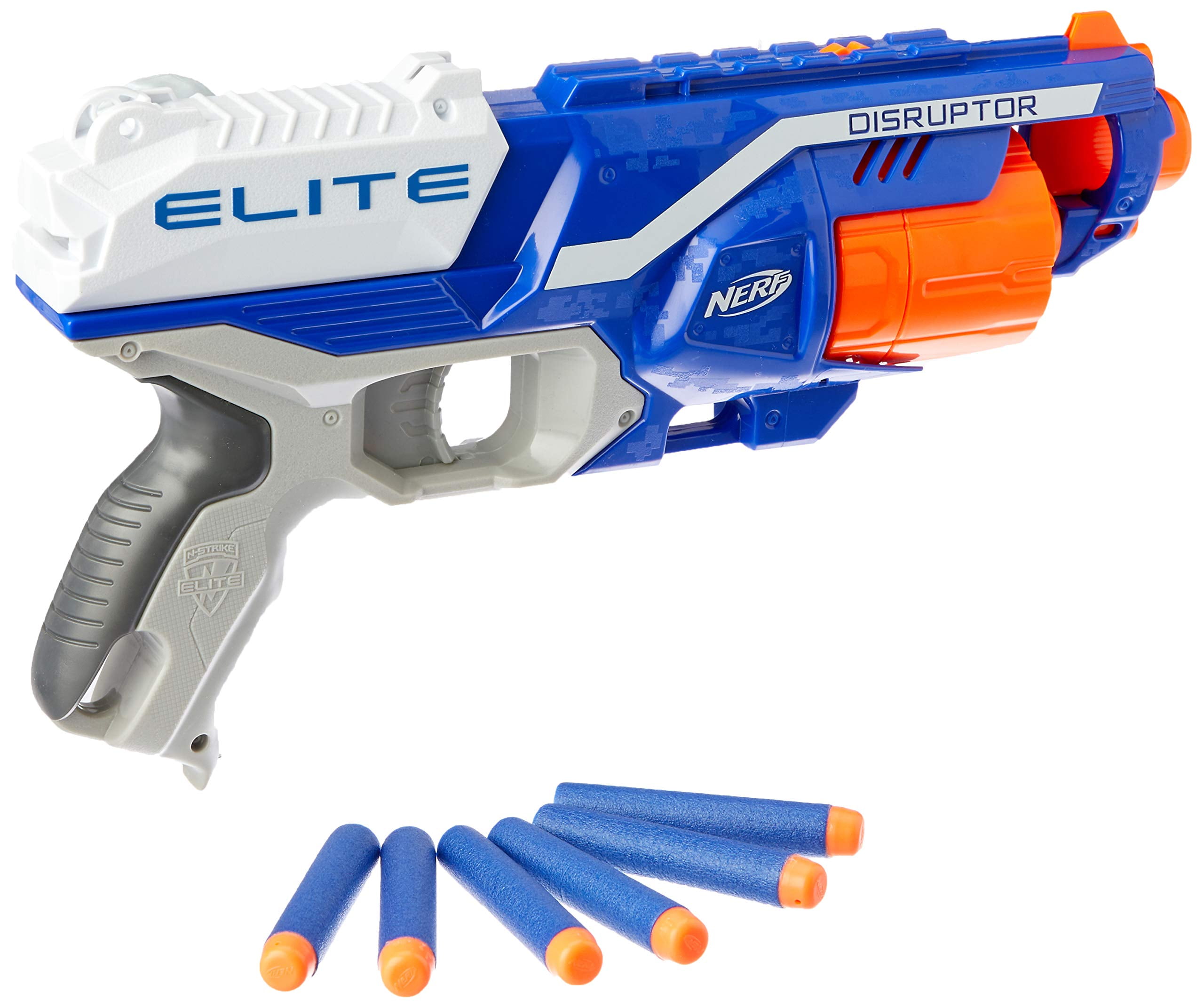 Nerf Disruptor Gun N-Strike Elite Soft Dart Slam-Fire Action Toy Guns 6 Darts 