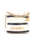 thumbnail image 1 of Pre-Owned 22 Chain Hobo Striped Shiny Calfskin Mini By Rebag, 1 of 7