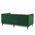 thumbnail image 4 of Modway Devote Channel Tufted Performance Velvet Loveseat in Emerald, 4 of 8