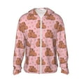 thumbnail image 1 of Balery Heart Capybara Sudadera ligera de manga larga con capucha y protección solar UPF 50+ para hombre y mujer, ideal para pesca y running-X-Large, 1 of 7