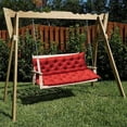 thumbnail image 6 of Outdoor Swing Bench Cushion 47x39in Waterproof Nylon Cover Garden Patio Lounger Pad Reversible Design, 6 of 7