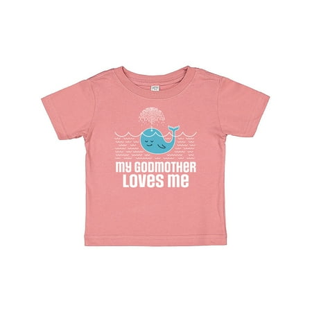 

Inktastic My Godmother Loves Me Gift Baby Boy or Baby Girl T-Shirt