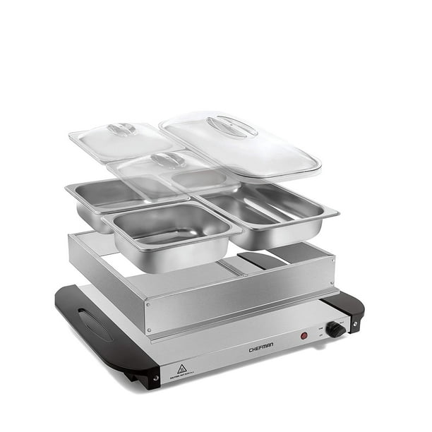 Chefman Electric Buffet Server + Warming Tray w/ Adjustable Temperature