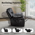 thumbnail image 2 of Wide Seating Durable Faux Leather Recliner Chair with Massage and Heating Function for Living Room Black, 2 of 13