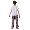 thumbnail image 4 of FORMRS Boys Pajama Pants with Pockets Size 6-8Y Kids Lounge Sleep Bottoms, Purple Halloween Black Cat, 4 of 8