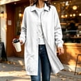 thumbnail image 4 of Sevevn Women's Collared Button‑Down Fleece Shacket Loose Long Sleeve Jacket With Pockets Casual Outerwear White S, 4 of 7