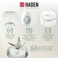 thumbnail image 3 of Haden Stainless 1.75 Liter Glass Jug 700W Motor Power Blender, Ivory/Chrome, 3 of 12