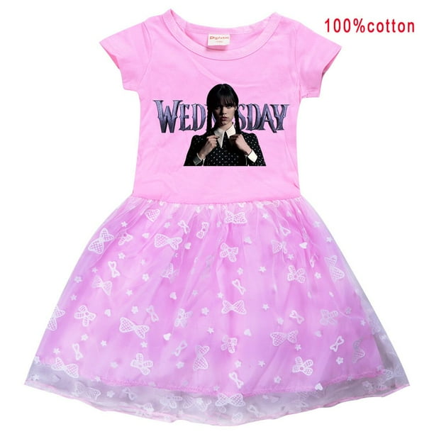 Vestido de camiseta de verano para niñas, vestido de tutú de Halloween, disfraz de princesa, disfraz de cumpleaños zhangmenya LED