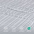 thumbnail image 5 of Regency Heights Flannel Cotton Sheet Set, 4-Piece Queen Bed Sheets with Pillowcase, Plaid Printed Sheet Bedding Sets, Grey, 5 of 8