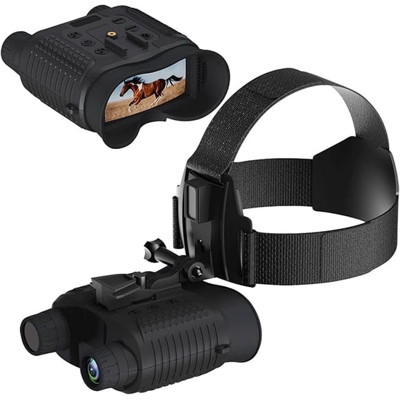Night Vision Goggles,2.7-inch Digital Micro-Light Headset 1080p Infrared HD Digital Night Vision for Airsoft Military Hunting Tactical Gear
