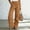 A_ Brown, variant on Women’s Basic Linen Straight Leg Pants, Uncomplicated Solid Tone, Elastic Waist Side Pockets, Ultra Breathable for Hot Summer Days Hot Pink S
