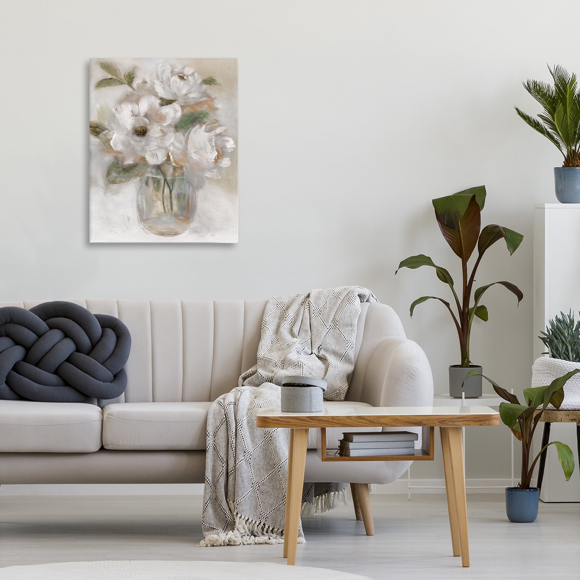 Stupell Industries Brushed Neutrals Bouquet Canvas Wall Art, design by Nan