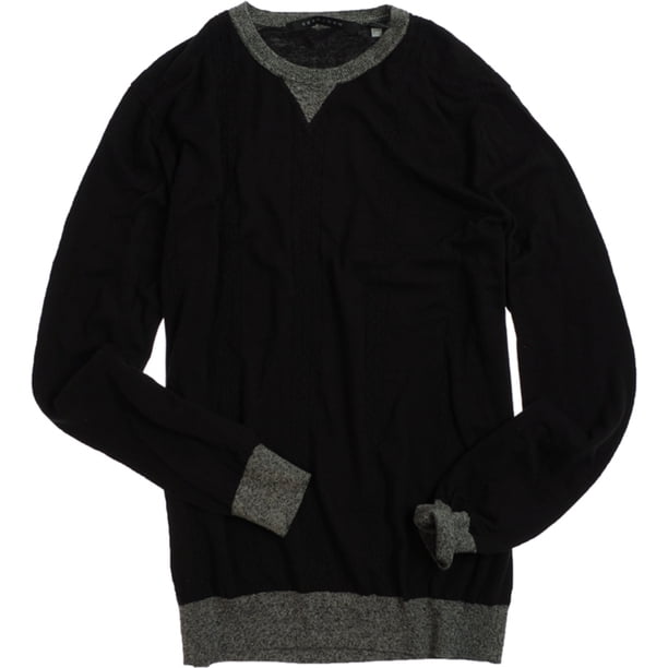 Sean John Ls L - Suéter de punto ligero para hombre, color negro, XL
