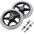 thumbnail image 1 of 2 Pcs Roues de Remplacement pour Fauteuil Roulant 6 Pouces Roues avant Rouleaux Antidérapants Roues de Remplacement Universelles pour Fauteuil Roulant, 1 of 4