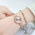 thumbnail image 3 of Fashion Small Dial Rose Gold Women Watches Luxury Alloy Strap Ladies Bracelet Watch Gift Relogio Feminino Quartz Watch for Women Rose Pink 2, 3 of 6