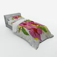 thumbnail image 3 of Ambesonne Floral Bedding Set 4 Pcs, Vibrant Hibiscus Flower, Queen, Earth Yellow Fuchsia, 3 of 3