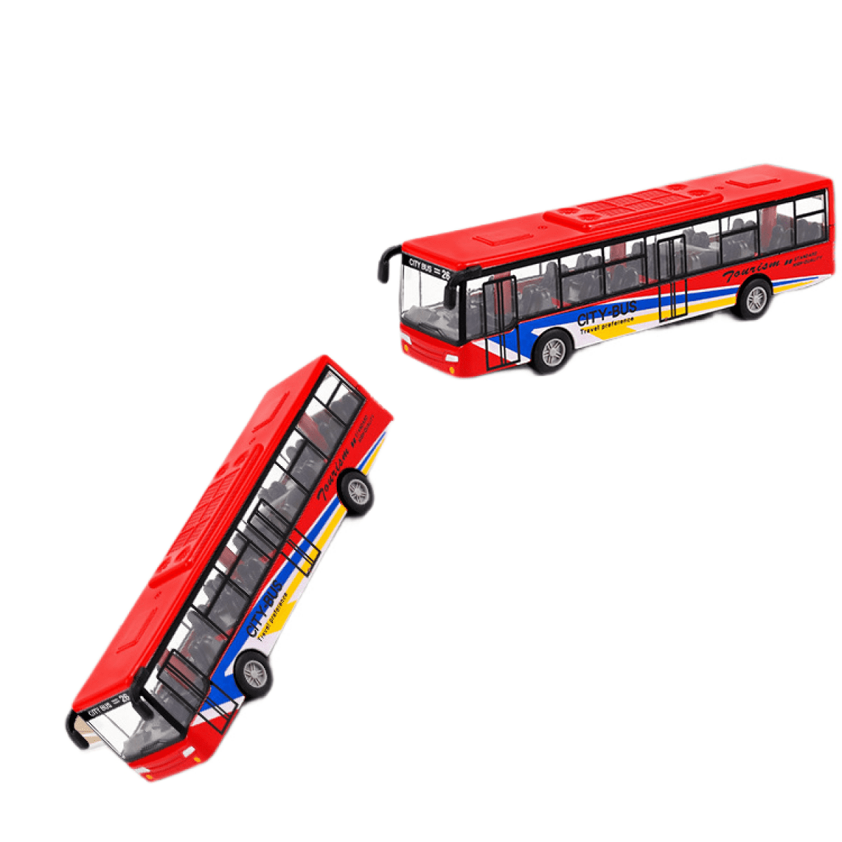 TGRCM-CZ Mini Bus Scolaire 1/36 – Alliage Zinc, Porte Ouverte, Traction Arrière – Jouet CPC – Certificat Sécurité – Pour Enfants