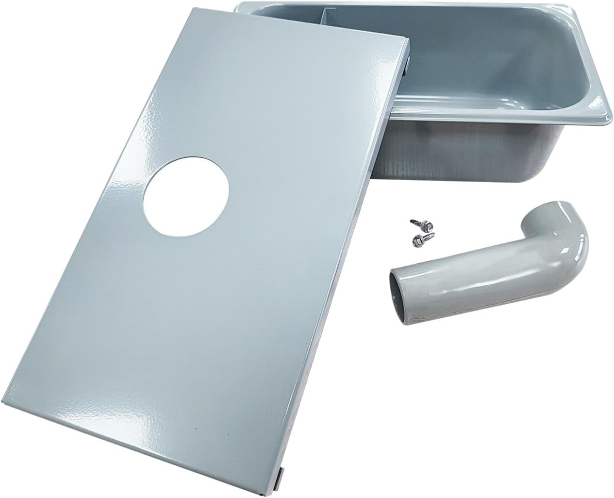 Stainless Steel Grease Box Canopy Hood Exhaust Fan, 3.74" Deep Drip Pan for Restaurants