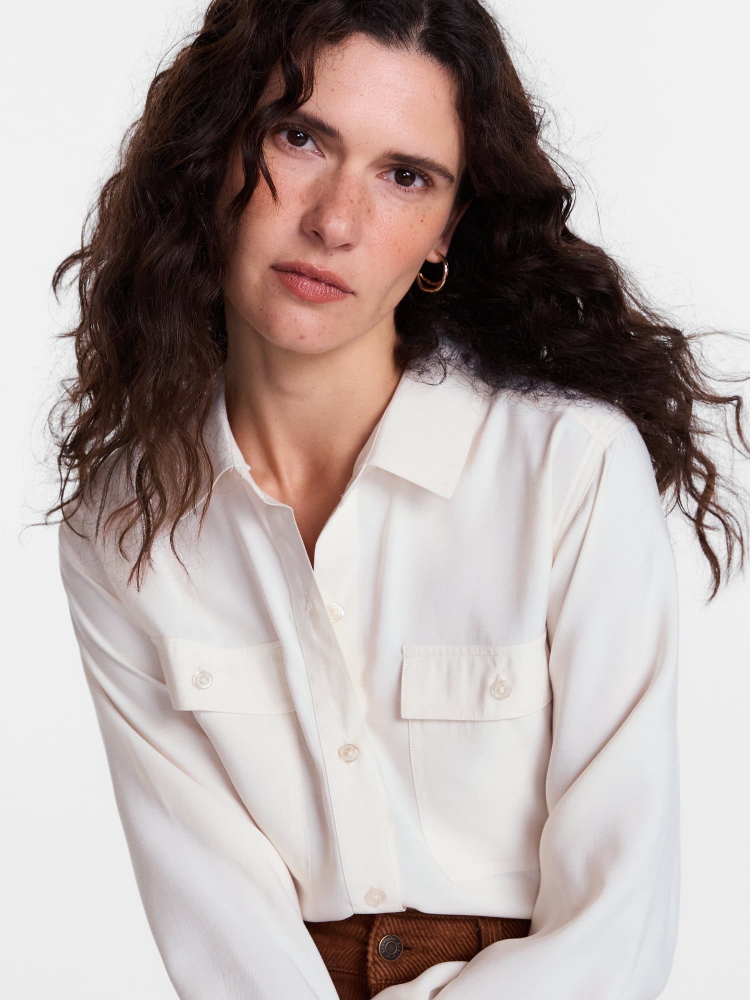 Scenario Women's Utility Tunic Shirt with Long Sleeves, Sizes XS-XXXL