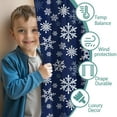 thumbnail image 3 of Blackout Kids Curtains,Dark Blue Christmas Snowflake Pattern Childrens Insulated Curtains Set Of 2,Bedroom Essentials,Toddler Room Decor 42"x54", 3 of 5