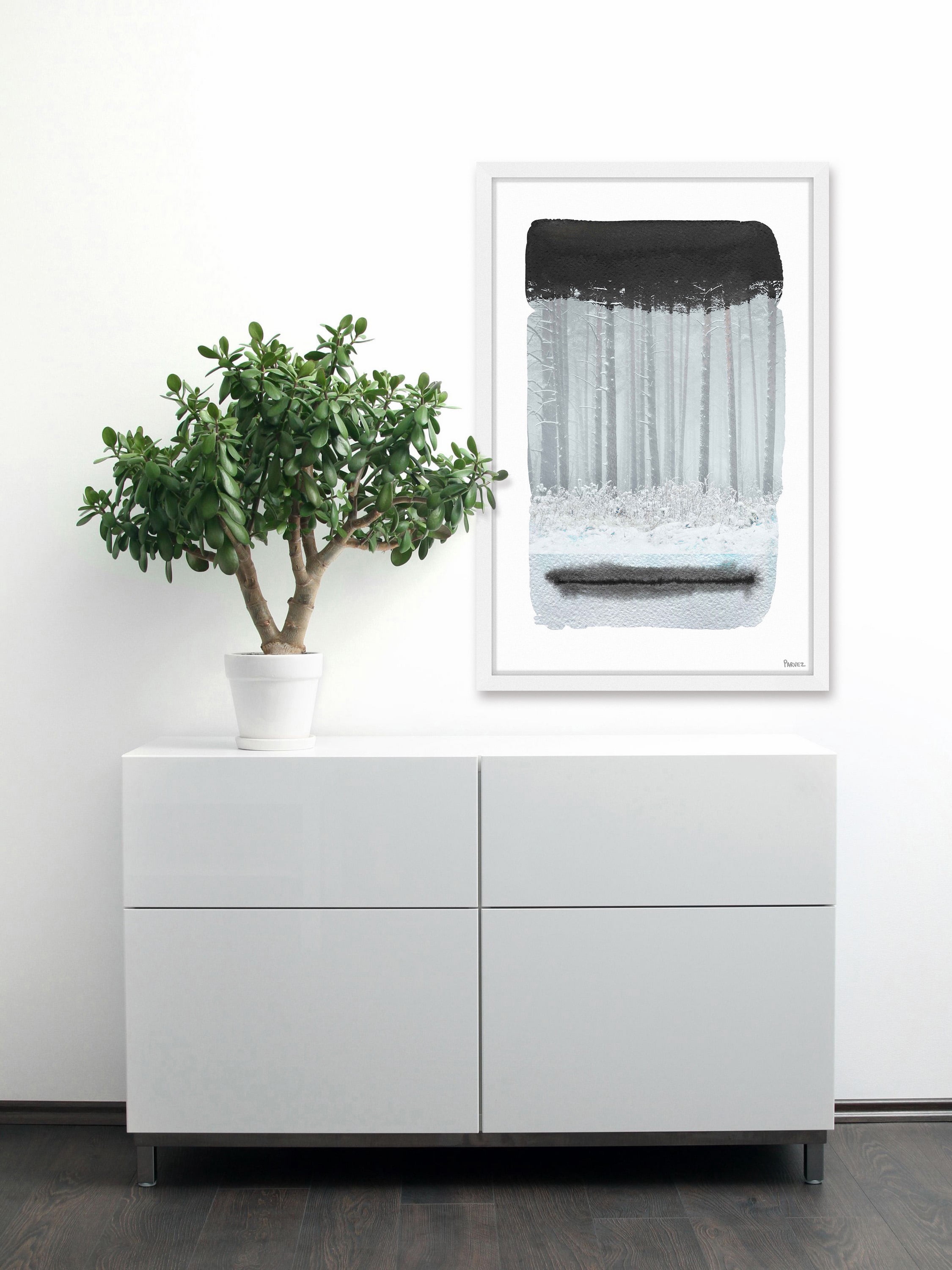 "Dripping White" Framed Painting Print