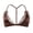 Chestnut brown, variant on Eyelash Lace Bra Wireless Padded Triangle Bralettes Front Closure Halter Bras