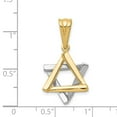 thumbnail image 3 of 14K Two-Tone Gold Charm Pendant Themed 28 mm 16 Star Of David, 3 of 4