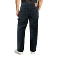 thumbnail image 2 of Men's Carpenter Work Jeans Hammer Loop Relaxed Fit Casual Cotton Denim Pants (Denim Black, 42x30), 2 of 4
