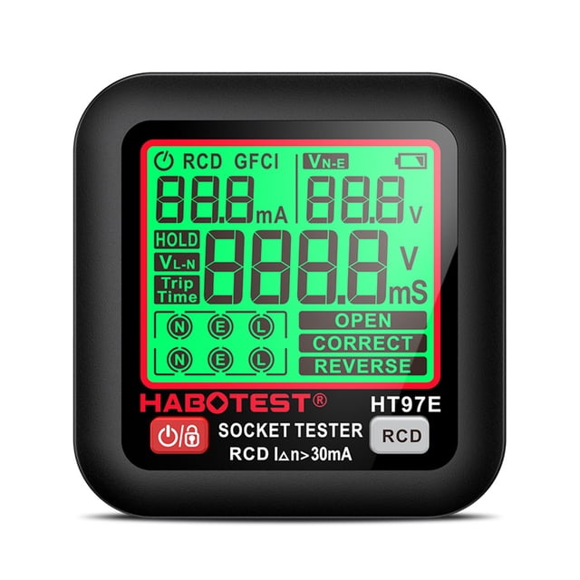 Probador de Enchufe Digital FLhrweasw RCD GFC Detector de Voltaje
