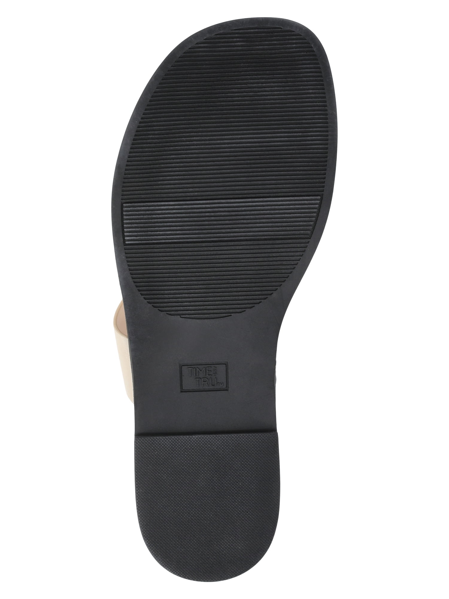 Time and Tru Women's Hooded Faux Leather Thong Sandals