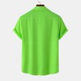thumbnail image 5 of EQWLJWE Beach Shirts for Mens Vintage Bowling Short Sleeve Shirts Solid Color Button Down Casual Shirt Fun Mardi Gras Tops Patricks Day Gift 2024, 5 of 5