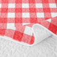 thumbnail image 5 of Manfei Geometric Check Bed Spread Queen,Classic Plaid Queen Coverlet Set,Red,3 Pieces,1 Quilt and 2 Pillowcases, 5 of 7