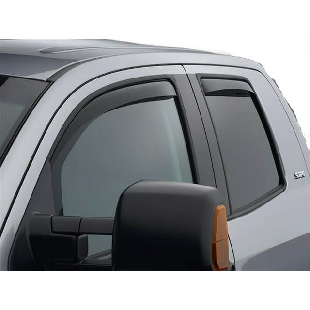 Compatible avec Toyota Tundra 2007-2021 Weathertech Rainguard 82450 Design Aérodynamique; en Canal; Fumée Foncée; Acrylique; Ensemble de 4