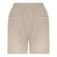 thumbnail image 5 of BVOFAR Plus Size Cotton Linen Shorts for Women Casual Loose Comfy Shorts Summer Stretchy Elastic Waist Shorts with Pockets, 5 of 7