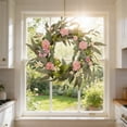 thumbnail image 5 of Pink Rose Daisy Eucalyptus Wreath 19.6 Inch Spring Summer Front Door Decor For Porch Window And Home Decor, 5 of 9
