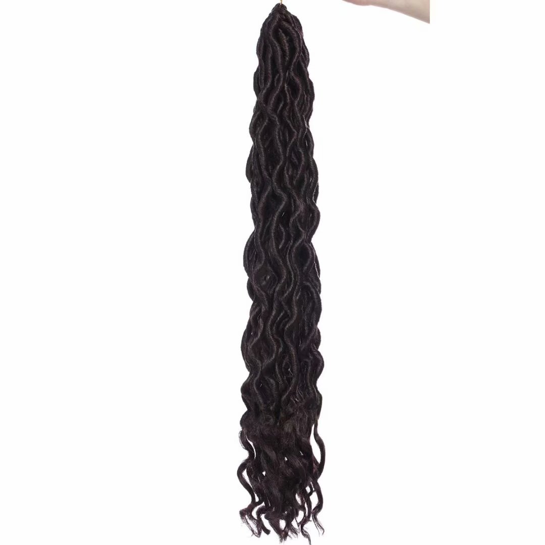 SEGO Faux Locs Crochet Braids Hair Synthetic Braiding Hair Real Soft Wave Curly Black Hair Extensions Ombre Dreadlocks Hairstyles - image 3 of 10