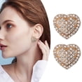 thumbnail image 2 of Hearth & Gear Boucles d'Oreilles Clous pour Femmes Mignonnes avec Zircon Cubique Anniversaire Saint-Valentin Perles Roses Collier et Ensemble de Boucles d'Oreilles Multiples, 2 of 7