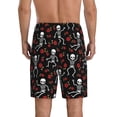 thumbnail image 6 of KLL Skeleton with Roses for Men's 1-Pack Shorts,Sleep Pajama Shorts for Men Soft Pj Shorts Men's Pajama Bottoms Sleepwear -Large, 6 of 7