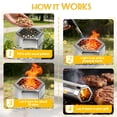 thumbnail image 3 of Premium Pellet Smoker Tube 12 inches, Smoke Tube for Pellet Smoker, 5 Hours of Billowing Smoke, Hot or Cold Smoking, Includes 2 S-Shaped Hooks,Brush, for Any Grill or Smoker, Smoker Accessories, 3 of 8